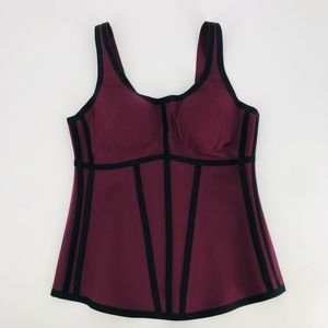 Honeylove Boldness Tank Sculpting Shapewear Burgundy Black Size Medium